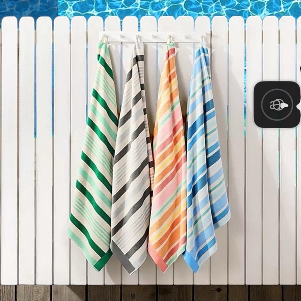 Brand New Member's Mark Sand Friendly Striped Towel 100% Cotton - Picture 4 of 7